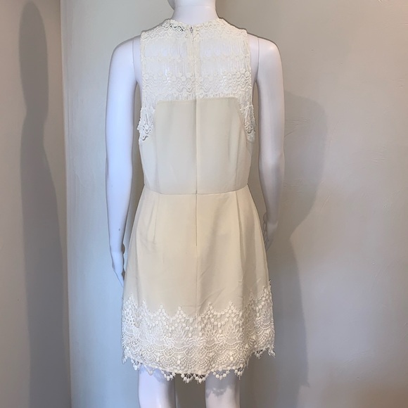 Cream colored dress with lace, Sugarlips sz Large - Picture 5 of 8